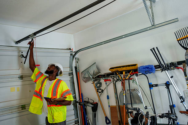 Professional Garage Door Panel Replacement technician working in Raton, NM